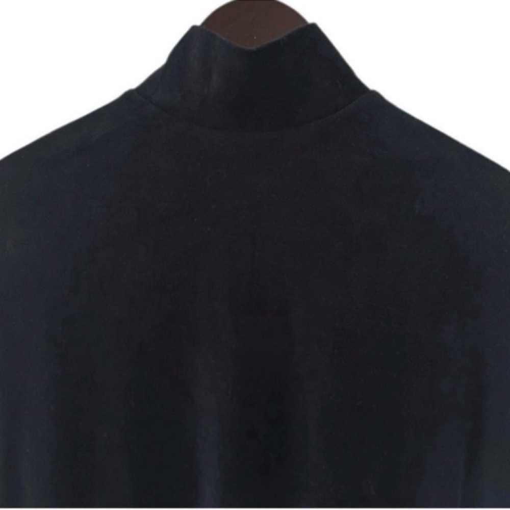 Escada Sport Black Velour Mock Neck Long Sleeve Oversized Pullover Size Small - Picture 4 of 9